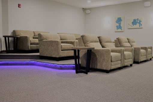 Private Movie Theater at Rivers Edge Apartments, Otsego, MN