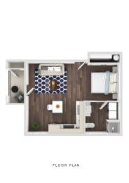 Studio, 1 bath, 545 sqft, $1,606
