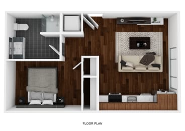 Studio, 1 bath, 452 sqft, $1,748