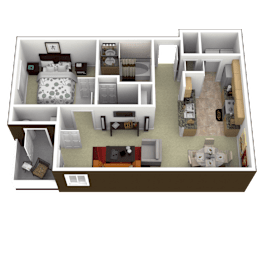 1 bed, 1 bath, 769 sqft, $1,210