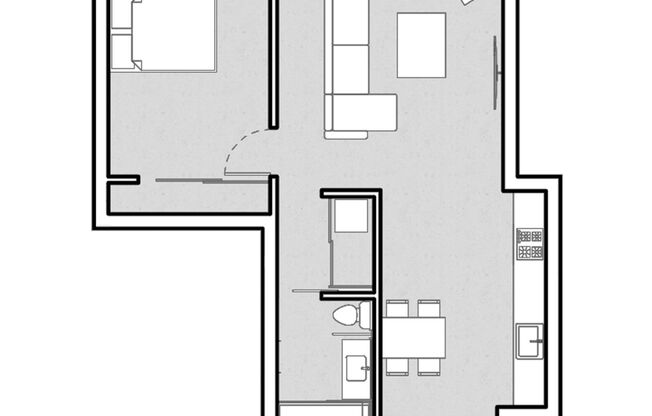 1 bed, 1 bath, 736 sqft, $3,995, Unit 506