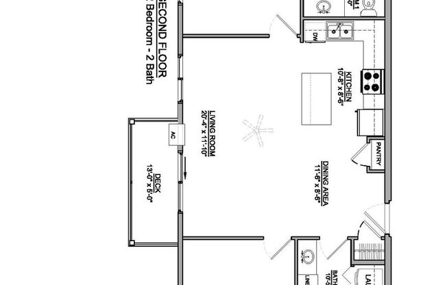 2 beds, 2 baths, 1,115 sqft, $1,799.99, Unit 1001-04
