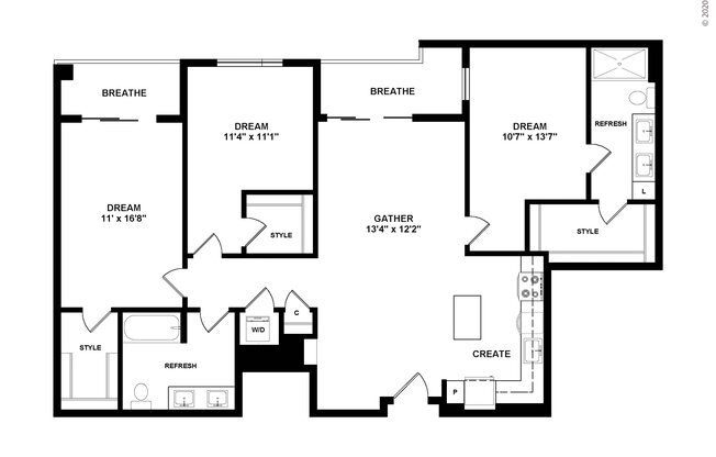 3 beds, 2 baths, 1,391 sqft, $3,695