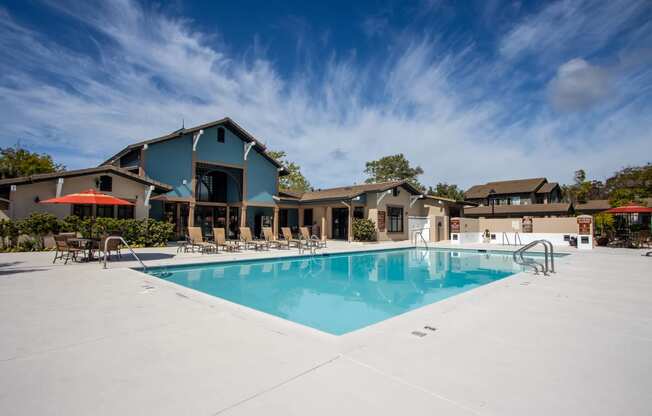 the swimming pool at our apartments