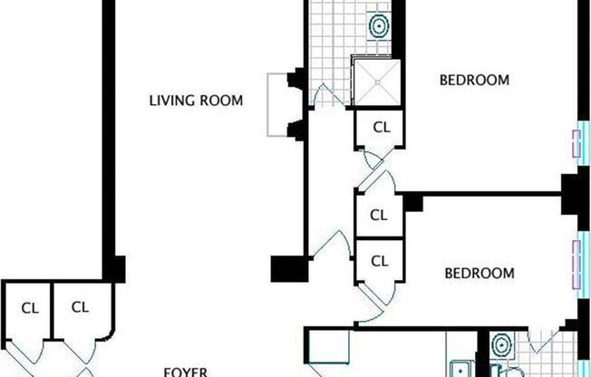2 beds, 2 baths, 1,240 sqft, $8,275, Unit 5F