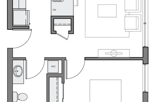 1 bed, 1 bath, 550 sqft, $1,775, Unit 407