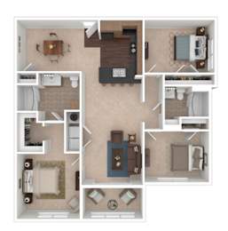 3 beds, 2 baths, 1,249 sqft, $1,472