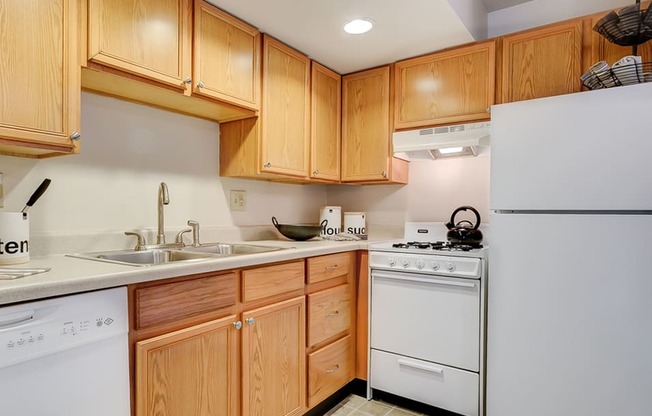 dishwasher, oven, refrigerator at the villages at general grant apartments