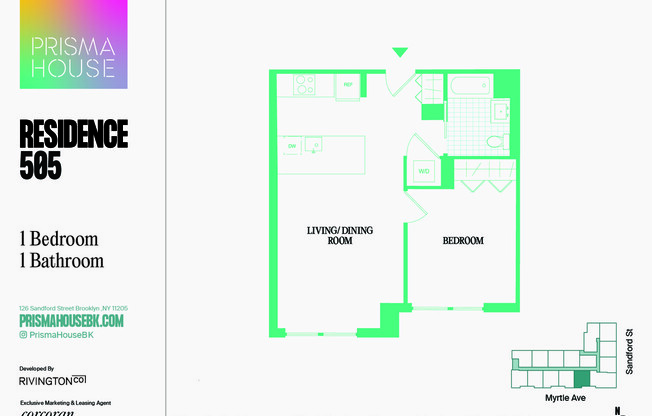 1 bed, 1 bath, $3,995, Unit 5055