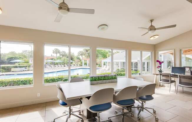 Resident Meeting Room at The Villages Apartment of Banyan Grove Apartments in Boynton Beach FL