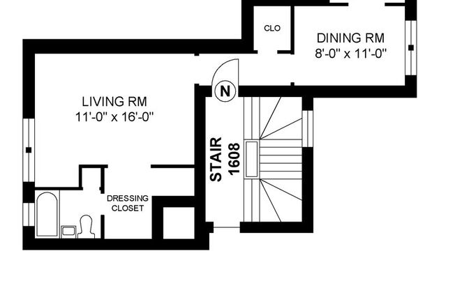 Studio, 1 bath, 464 sqft, $1,325, Unit 1608-3N