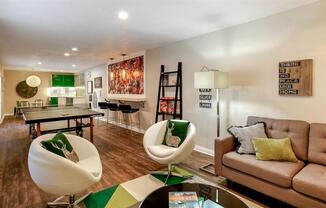 Living Room With Kitchen at Dwell Apartment Homes, Riverside, CA, 92507