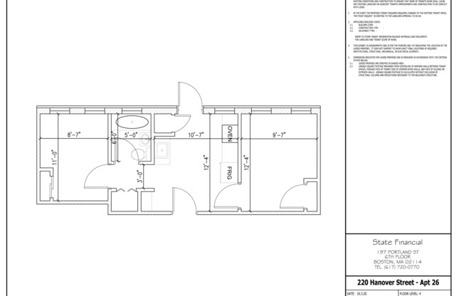 1 bed, 1 bath, $2,980, Unit 26