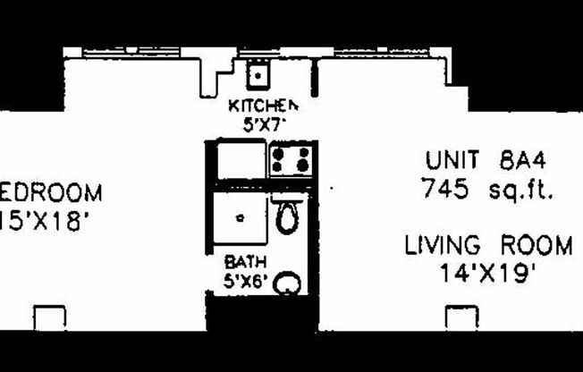 Studio, 1 bath, 321 sqft, $1,250, Unit New King Edward 8A4