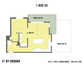 1 bed, 1 bath, 664 sqft, $2,050