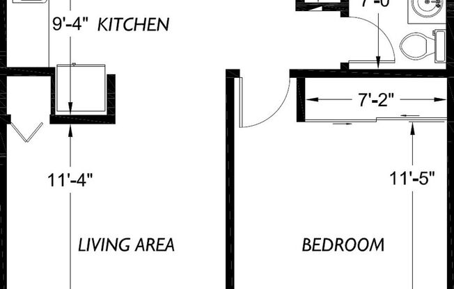 1 bed, 1 bath, 495 sqft, $1,595, Unit 203