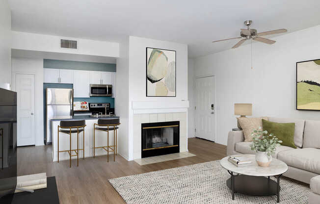 Living Room with Hard Surface Flooring