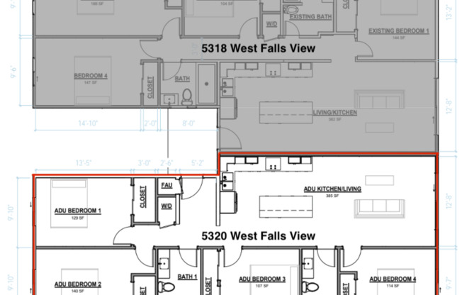 4 beds, 2 baths, $6,300, Unit 5320 West Falls View Dr.