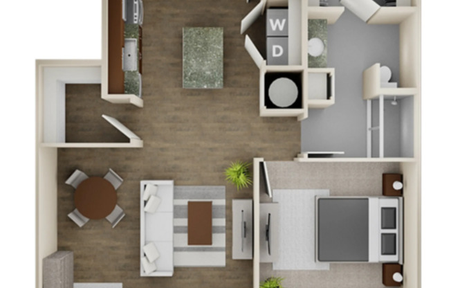 1 bed, 1 bath, 887 sqft, $1,638