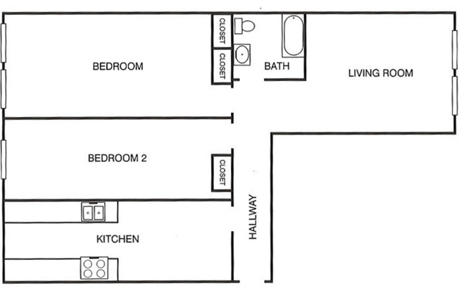 2 beds, 1 bath, 800 sqft, $1,599