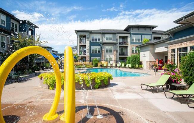 Extensive Resort Inspired Pool Deck at Avena Apartments, Thornton