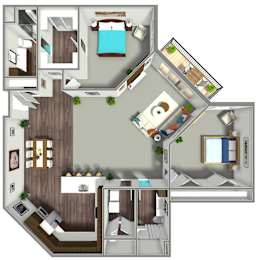 2 beds, 2 baths, 1,598 sqft, $1,860