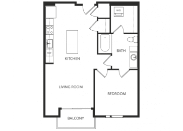 1 bed, 1 bath, 743 sqft, $1,470