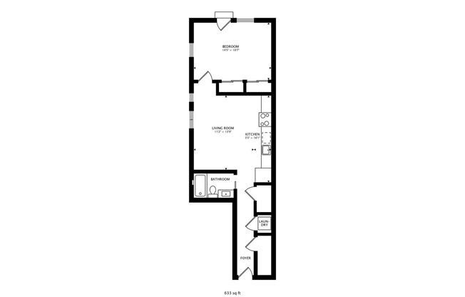 1 bed, 1 bath, 573 sqft, $3,145, Unit 3675-A