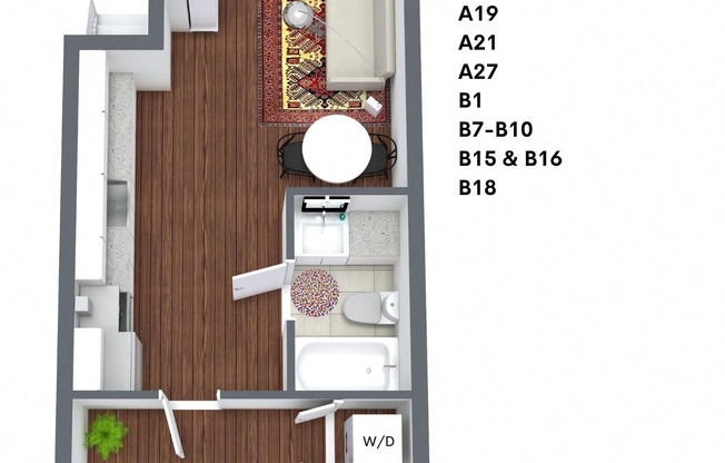 1 bed, 1 bath, 589 sqft, $1,568