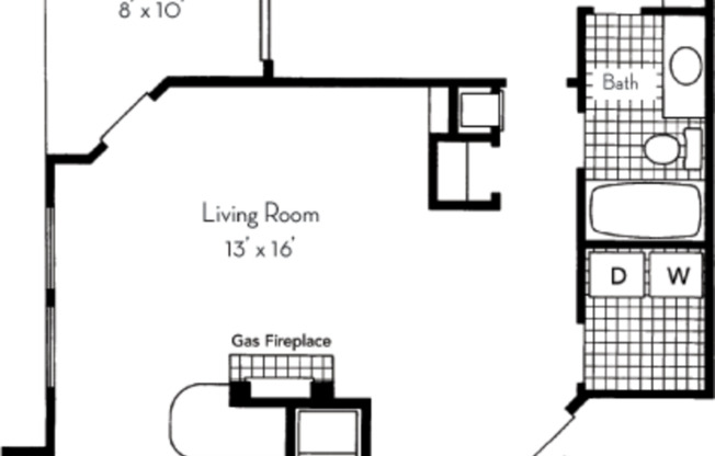 1 bed, 1 bath, 782 sqft, $1,388