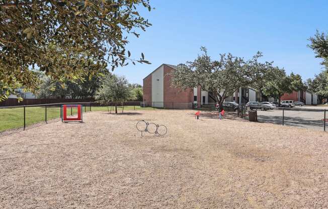 Large pet park for furry residents to run around in at Hunters Chase in Austin, TX