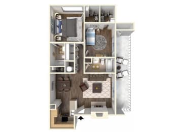 2 beds, 2 baths, $2,180