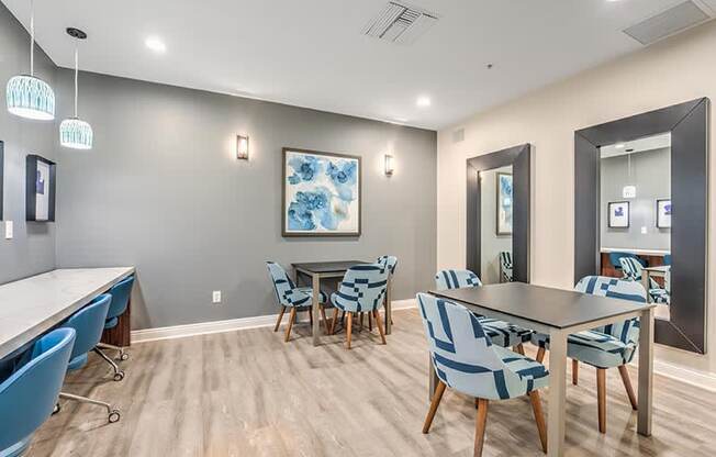 Cyber Lounge area  at Stone Canyon Apartments, California