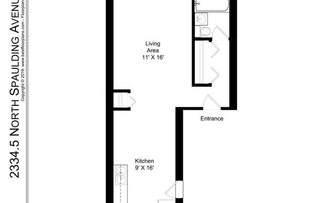 Studio, 1 bath, 482 sqft, $1,495, Unit 2334.53B
