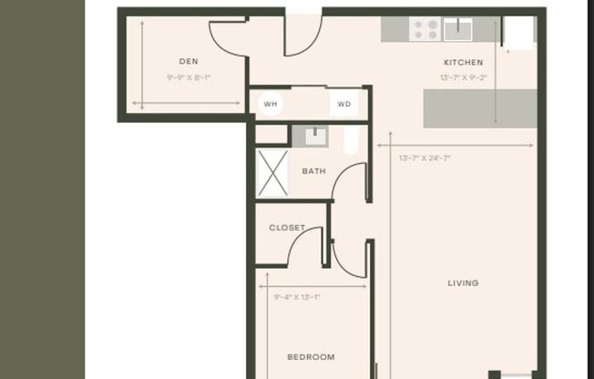 1 bed, 1 bath, 907 sqft, $2,295, Unit 406