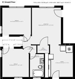 2 beds, 1 bath, 750 sqft, $875