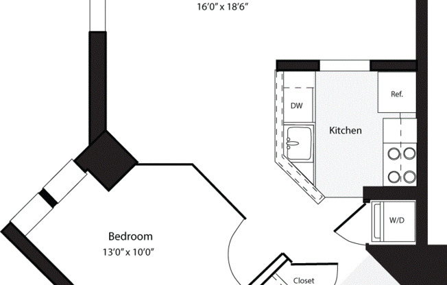 1 bed, 1 bath, 652 sqft, $2,538, Unit T208