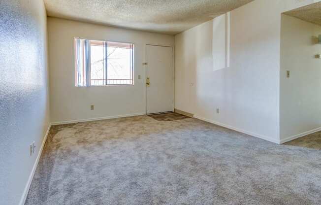 living room and and entry for an apartment home