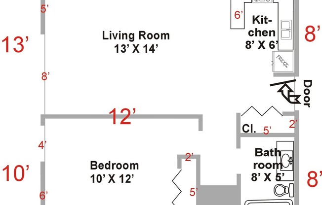 1 bed, 1 bath, 552 sqft, $1,950, Unit 03