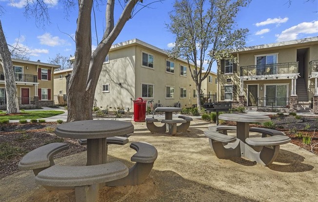 Picnic area at Parkside Apartments, California