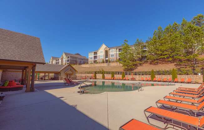 Pool Area  | Reserve at Pelham | Luxury Apartments in Pelham, AL