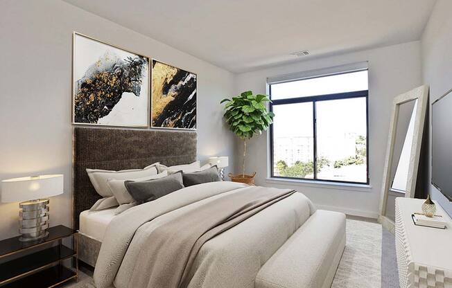 Gorgeous Bedroom at Fahrenheit Apartments, Washington, DC