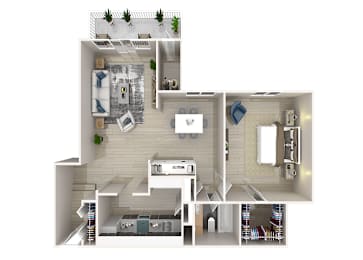 1 bed, 1 bath, 901 sqft, $1,635