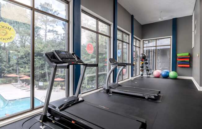 the gym at the house at Glen Hollow, Decatur, Georgia