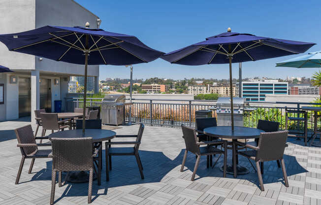 Rooftop Deck with Grills and Lounge Space