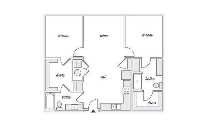 2 beds, 2 baths, 1,133 sqft, $1,956