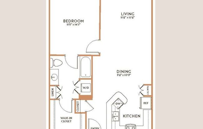 1 bed, 1 bath, 995 sqft, $2,274, Unit 702