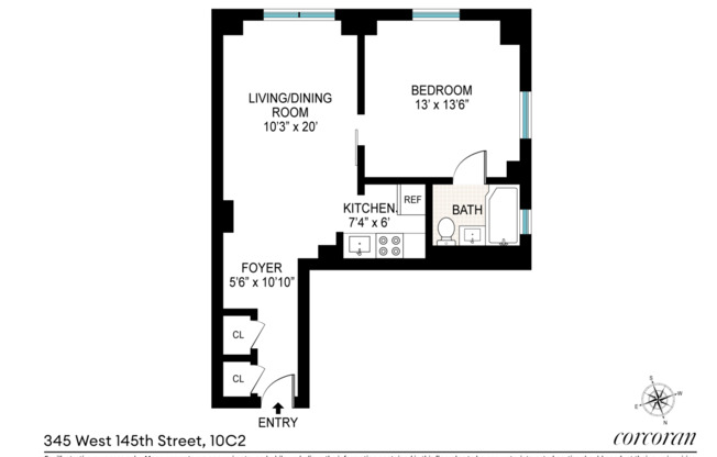 1 bed, 1 bath, $2,750, Unit 10C2