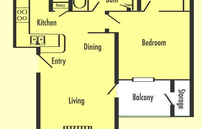 1 bed, 1 bath, 625 sqft, $1,255