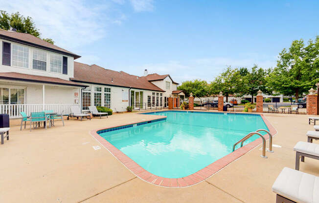 the swimming pool at our apartments